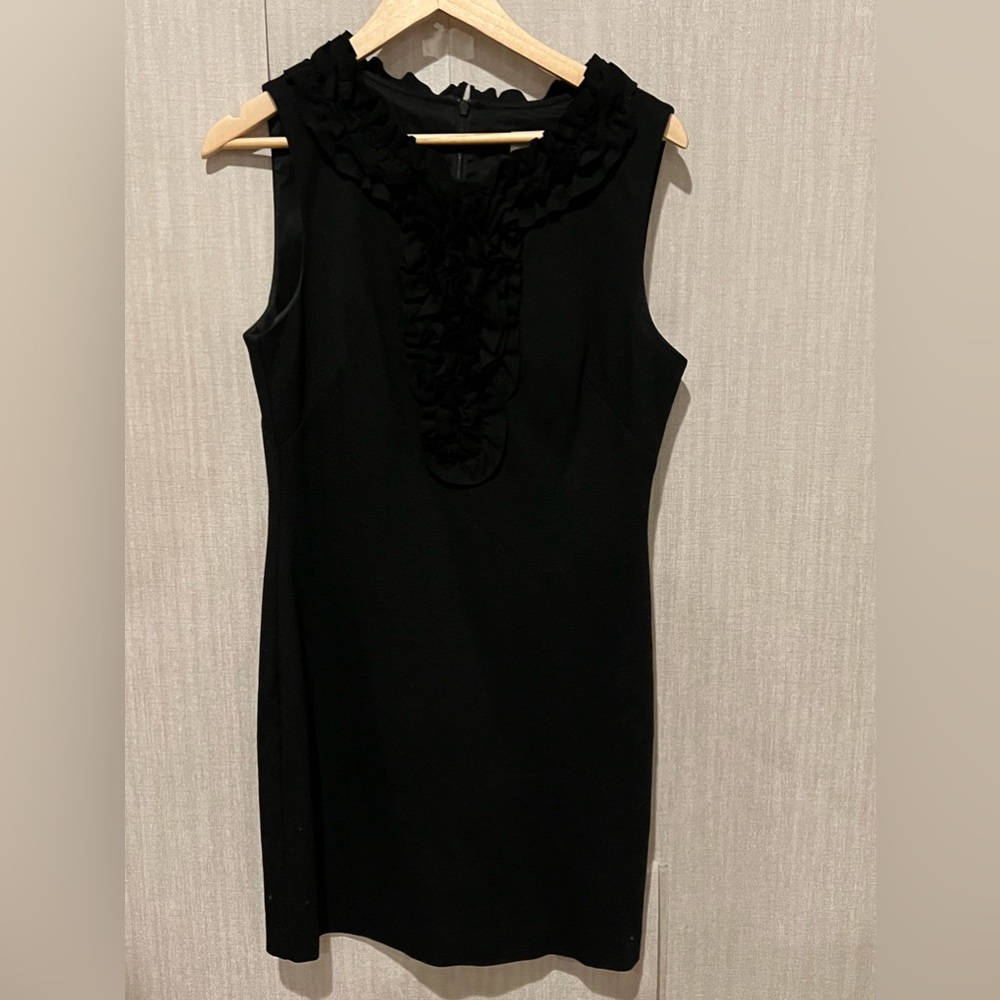 black midi dress